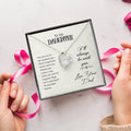 To My Daughter I'll Always Be With You.. Dad Birthday Gift To Daughter From Dad Forever Love Necklace