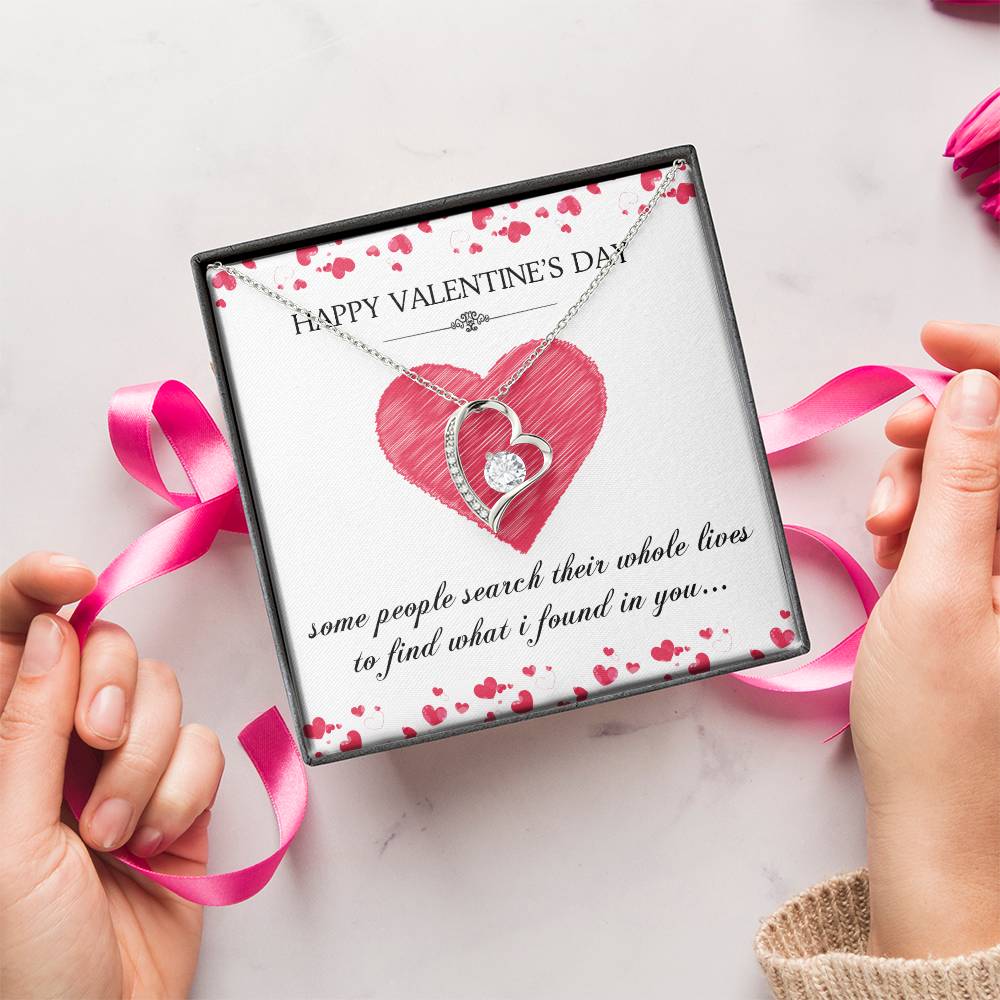 Happy Valentines Day My Love Forever Love Necklace