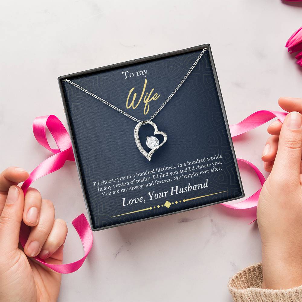 To My Wife Hundred Lifetimes Forever Love 1 Forever Love Necklace
