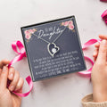 To My Little Girl Infinity Love Necklace Birthday Message Card Grown Up Daughter Daughter Gift Necklace Daughter Birthday Gift Christmas Gift For Forever Love Necklace