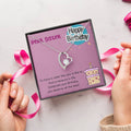 Dear Sister Happy Birthday 925 Sterling Silver Pendant 1 Forever Love Necklace