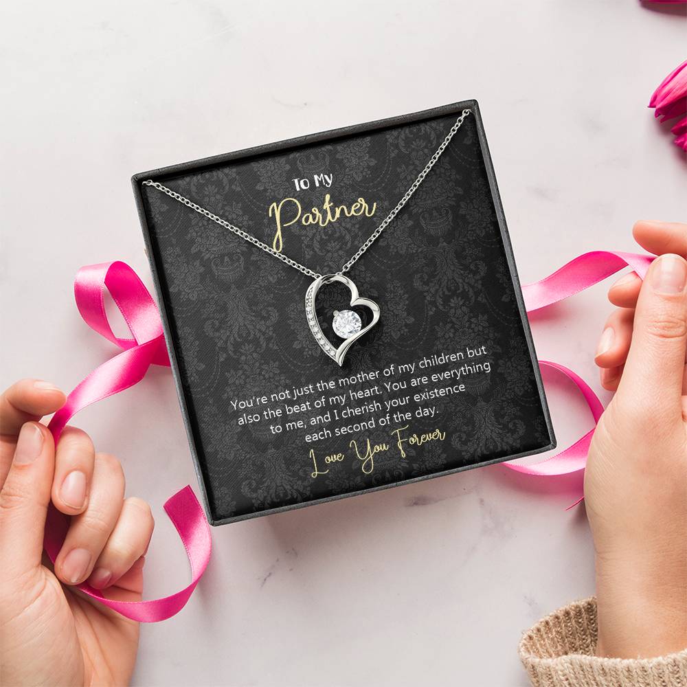 To My Partner Anniversary Heart Necklace Forever Love Necklace