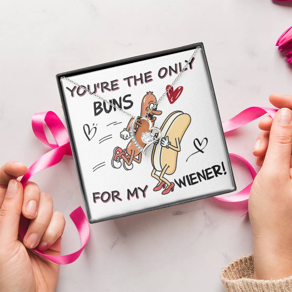 You're The Only Buns Customize Gift💓 Heart Necklace Forever Love Necklace