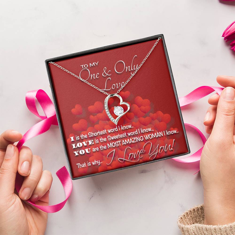 To My One And Only Love Necklace Forever Love Necklace