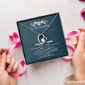 To My Daughter - Interlocking Hearts Necklace Father To Daughter Gift Birthday Gift To Daughter From Dad Daughter Necklace Forever Love Necklace