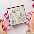 To My Daughter Elephant Mom Birthday Gift - To My Wonderful Mom - Elephant Mother Daughter Songift To Mom Forever Love Necklace