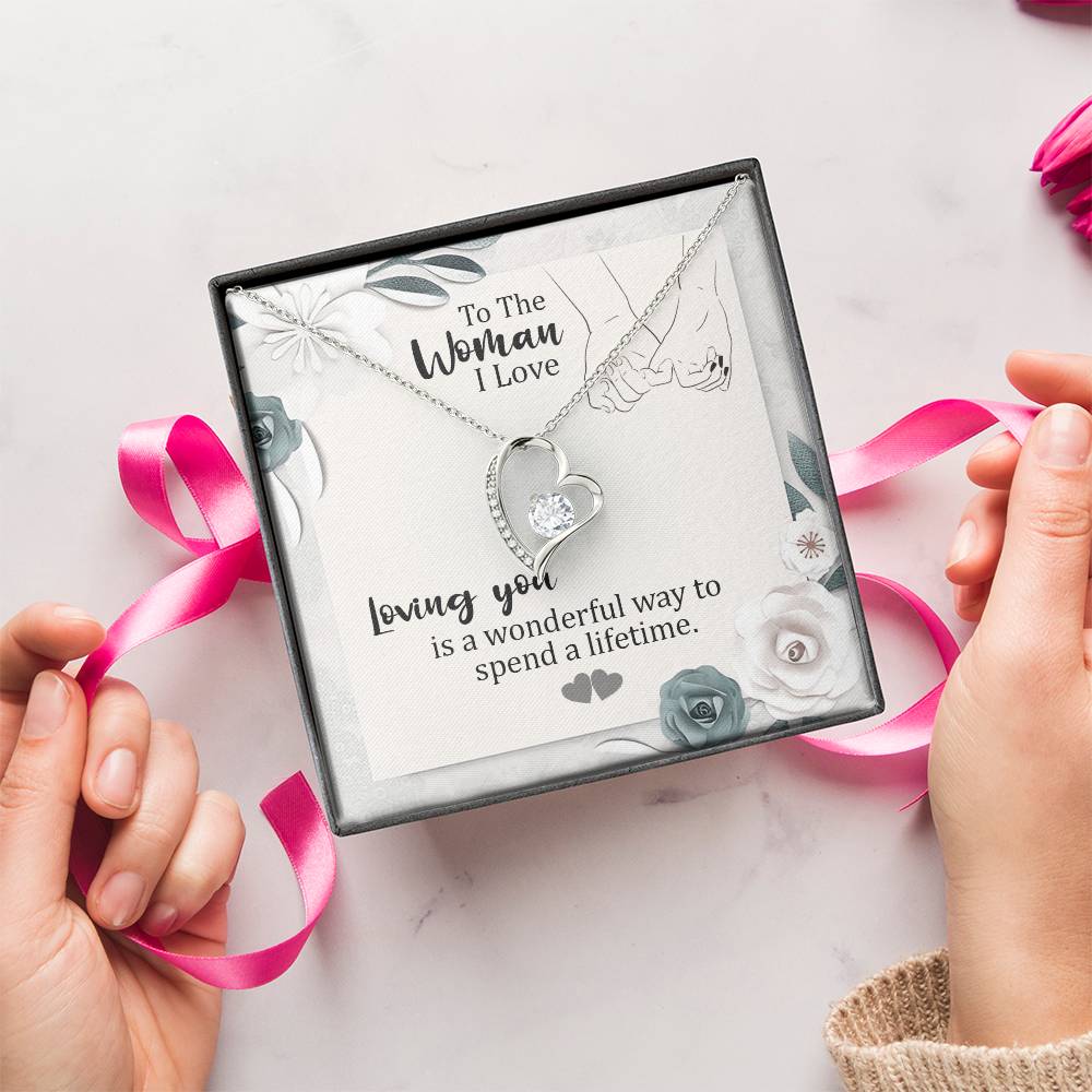 To The Woman I Love Loving You For A Lifetime Forever Love™ Necklace Forever Love Necklace