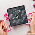 To My Beautiful Daughter I Love You Forever Daughter's Birthday Gift Necklace For Daughter Gift For Daughter Christmas Gift To Daughter Forever Love Necklace