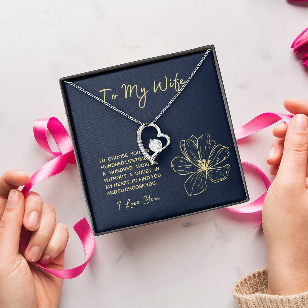 To My Soulmate Wife Future Wife Significant Other Heart Necklace Birthday Anniversary Christmas Gift Surprise From Husband Forever Love Necklace