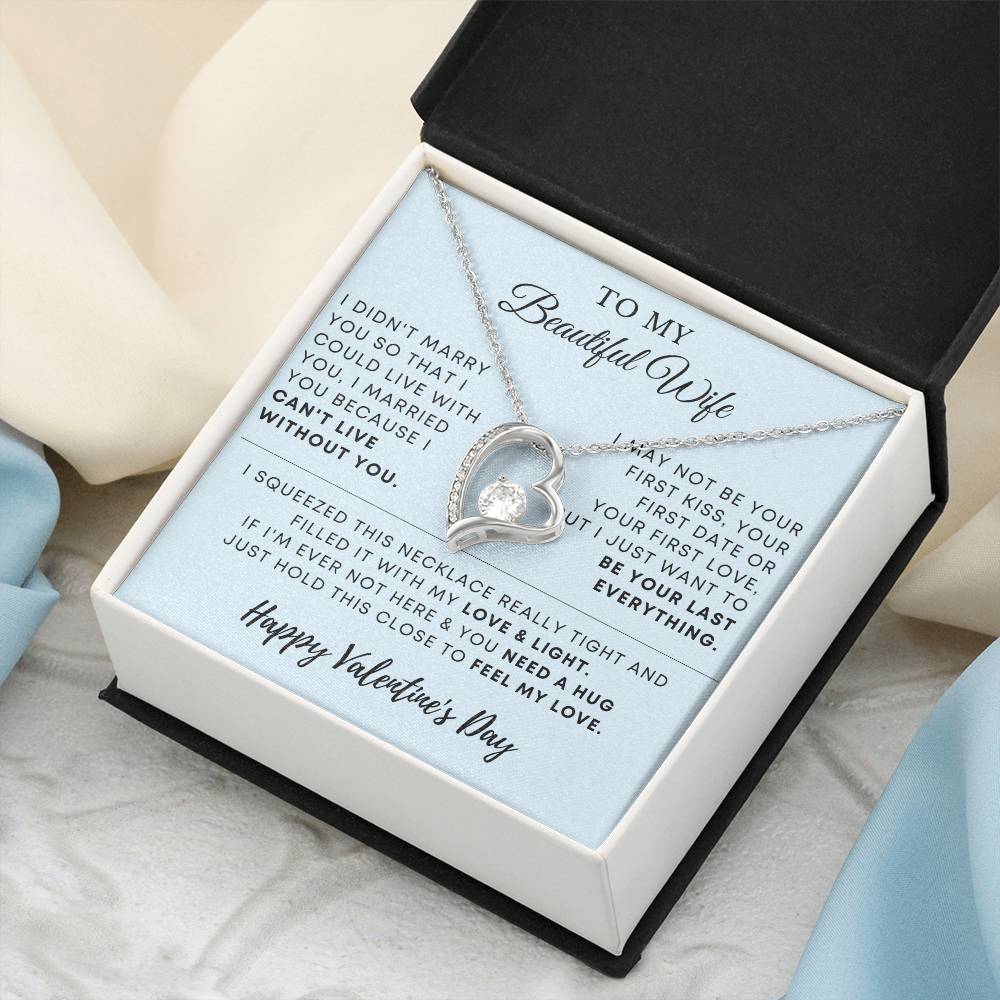 To My Beautiful Wife 1 Forever Love Necklace