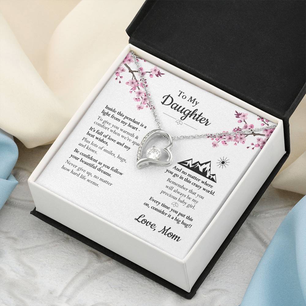 To My Daughter Never Give Up Necklace Wmessage Card 1 Forever Love Necklace