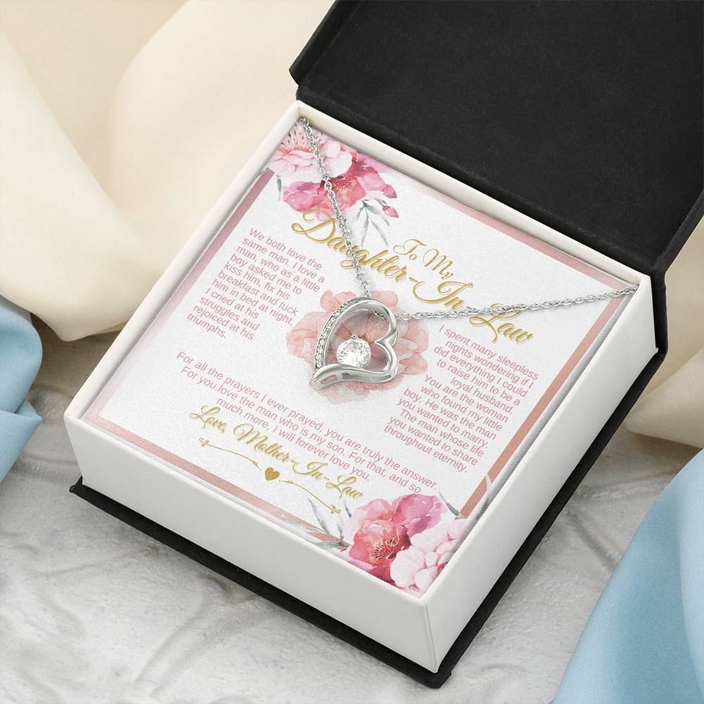 Daughterinlaw Gift Necklace Wedding Gift Jewelry From Motherin Law Gift For Bride Single Pearl Necklace I Spent Many Sleepless Nights Wondering Forever Love Necklace