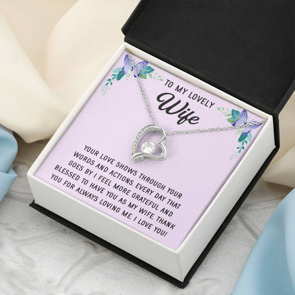 Small Gold Heart Pendant With Cubic Zirconia Necklace Gift For Wife Sentimental Gifts For Mothers Day Wife Anniversary Birthday Forever Love Necklace