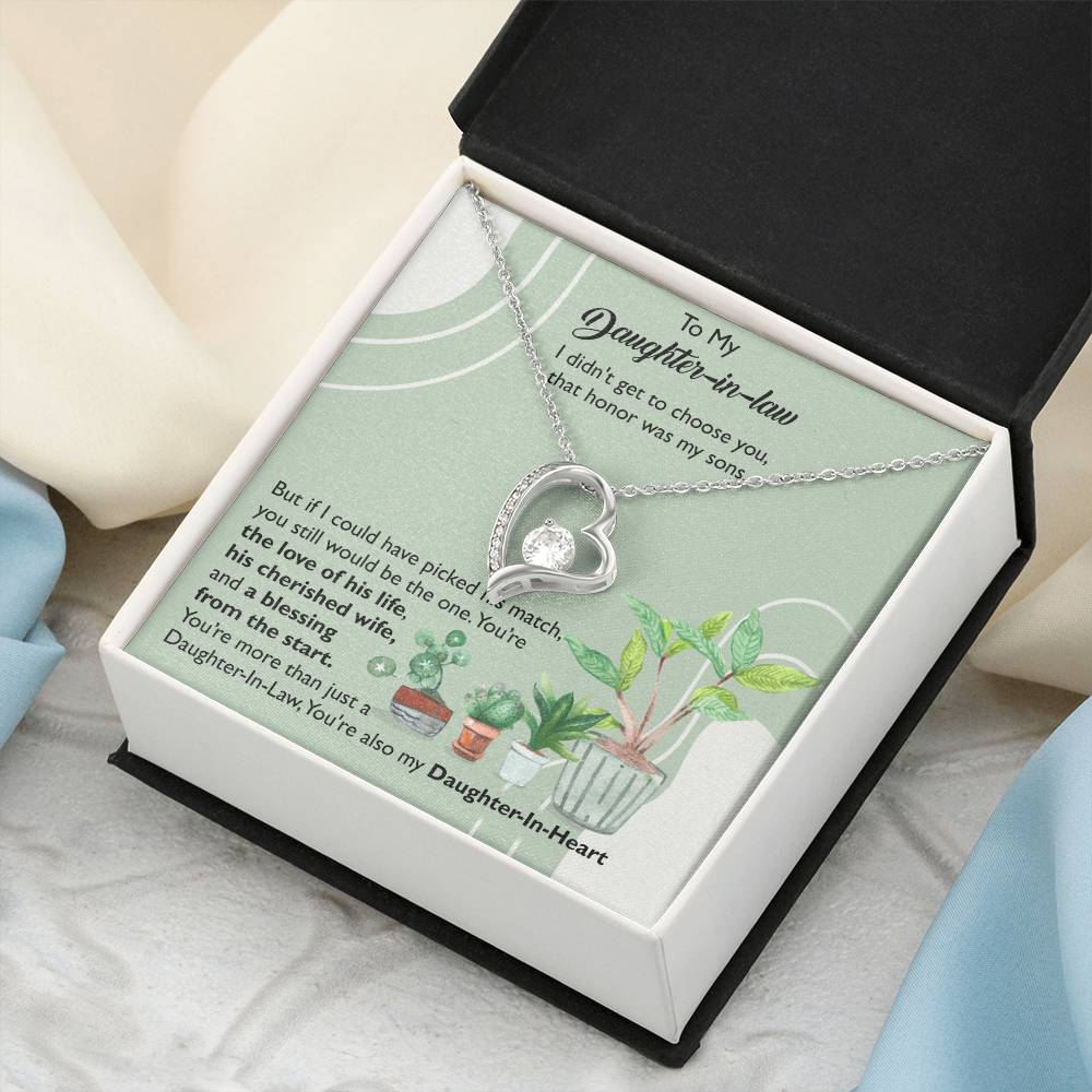 To My Daughter In Law Daughter In Heart Forever Love Necklace