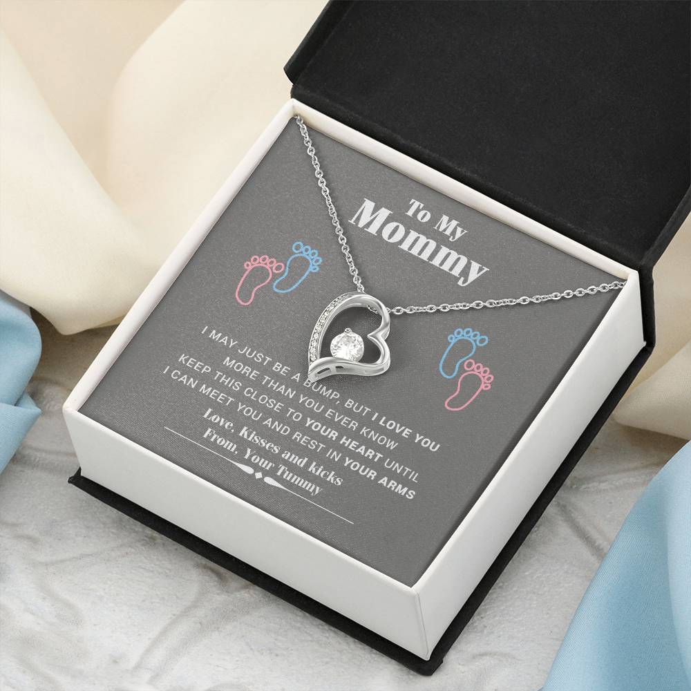 Mummy To Be Necklace Gift New Mum Gift To My Mummy Gift From Unborn Baby New Mom Gift From Husband Baby Bump Gift New Mommy Gift Idea Forever Love Necklace
