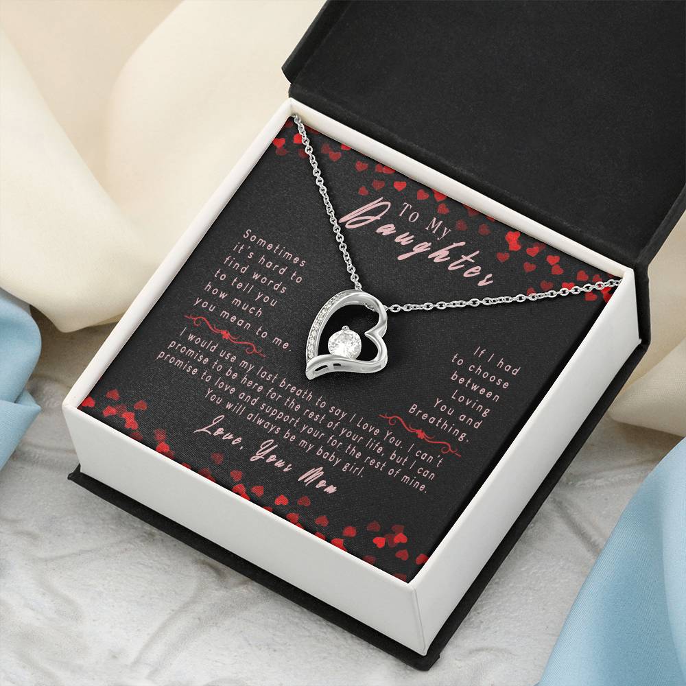 Forever Love Necklace - To My Baby Girl From Mom Forever Love Necklace
