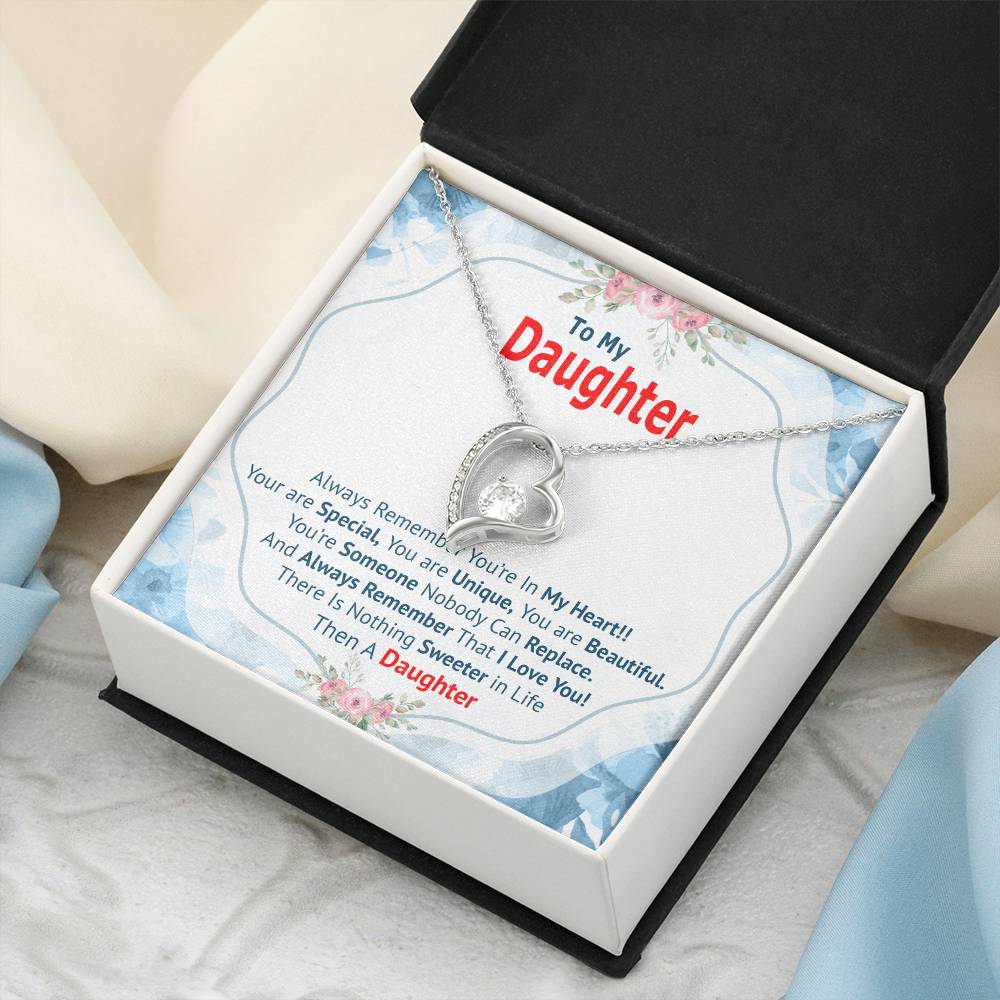 To My Daughter Moon And Back Necklace Meaningful Necklace For Daughter Sterling Silver Dad To Daughter Necklace Forever Love Necklace