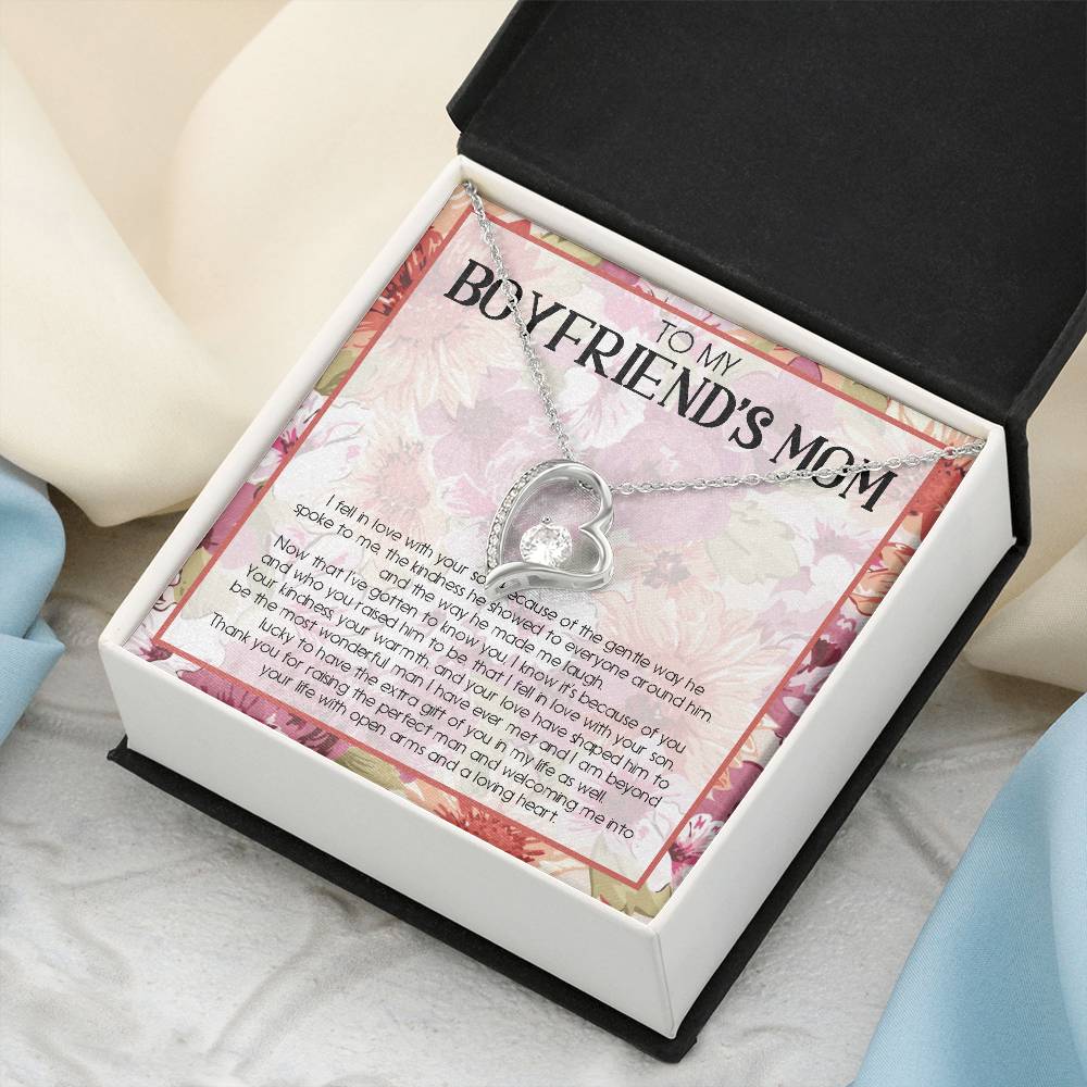 To My Boyfriend's Mom Necklace With Gift Box To My Boyfriend's Mom Necklace Gift Boyfriend's Mom Gift Necklace Gift For Boyfriend Forever Love Necklace