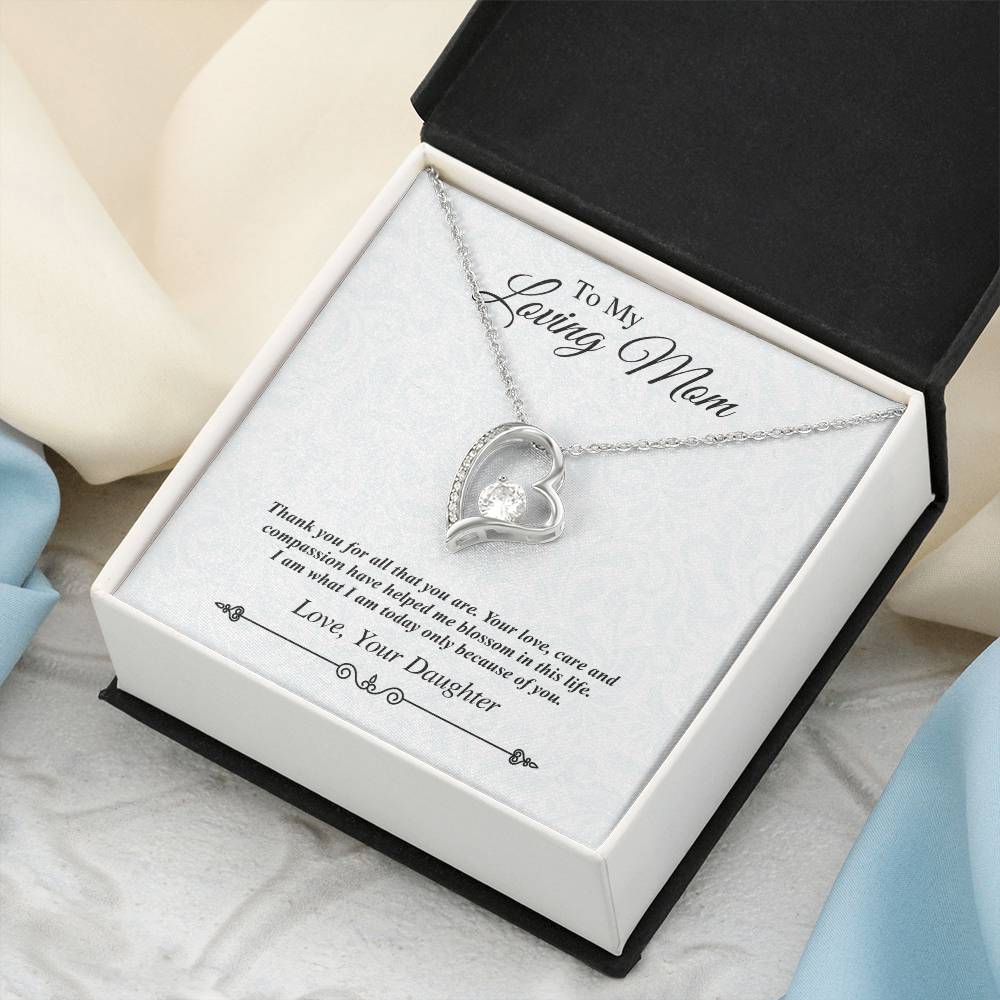 To My Loving Mom' Heart Necklace Thank You For All That 1 Forever Love Necklace