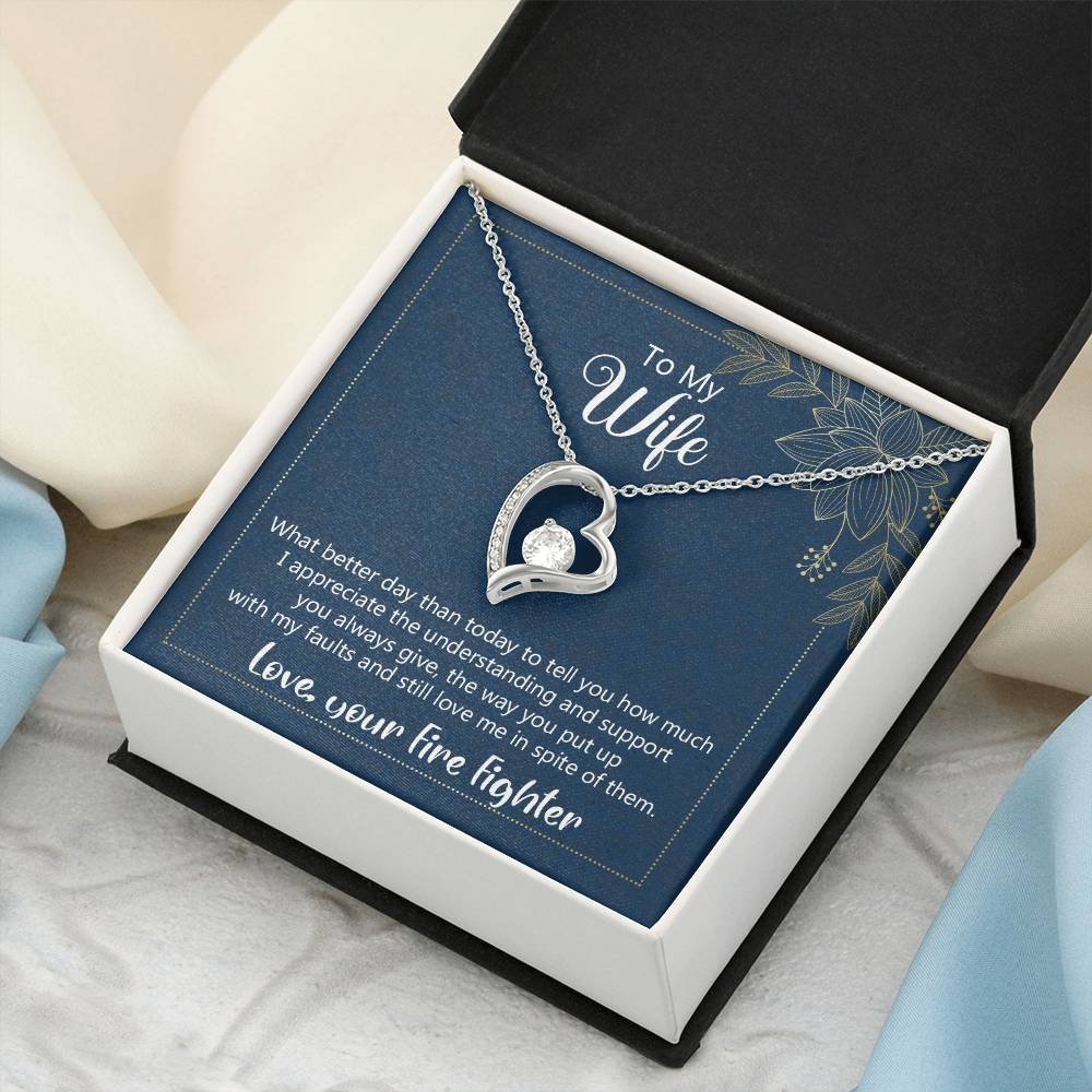 I Appreciate Your Understanding - Love Fire Fighter Forever Love Necklace
