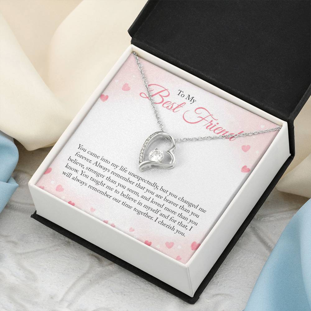 To My Best Friend - You Came Into My Life Unexpectedly - Forever Love Necklace Forever Love Necklace