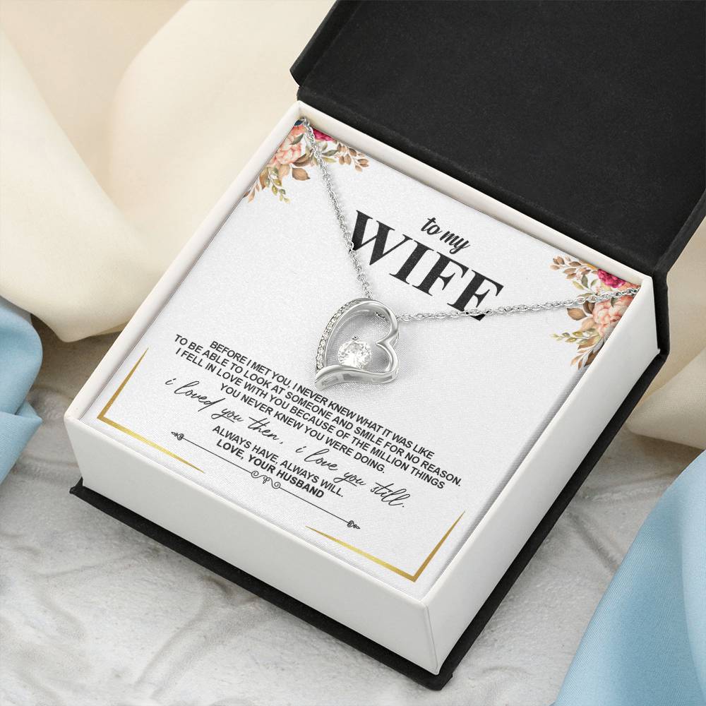 To My Wife - Heart Pendant - Best Seller - So1187 Forever Love Necklace