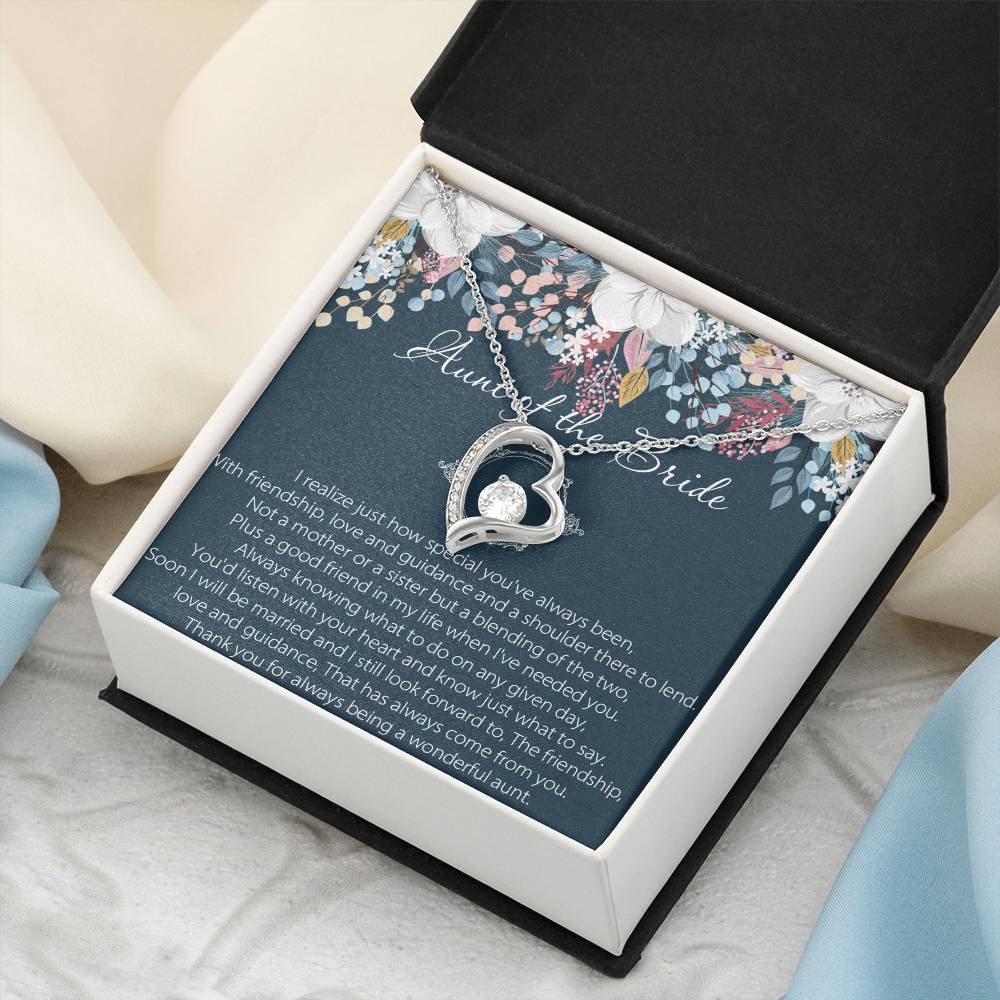 Aunt Of Bride Gift Aunt Of The Bride Necklace Aunt Forever Love Necklace Wedding Gift Auntie Gift For Your Wedding Wedding Gift For Forever Love Necklace