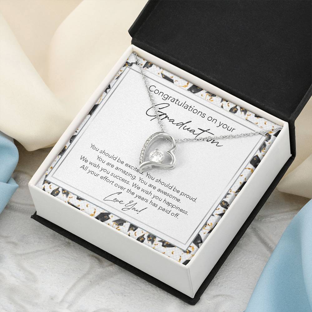 Forever Love Necklace College Graduation Gift For Her Phd Graduation Gift For Daughter High School Graduation Gift For Best Friend Forever Love Necklace