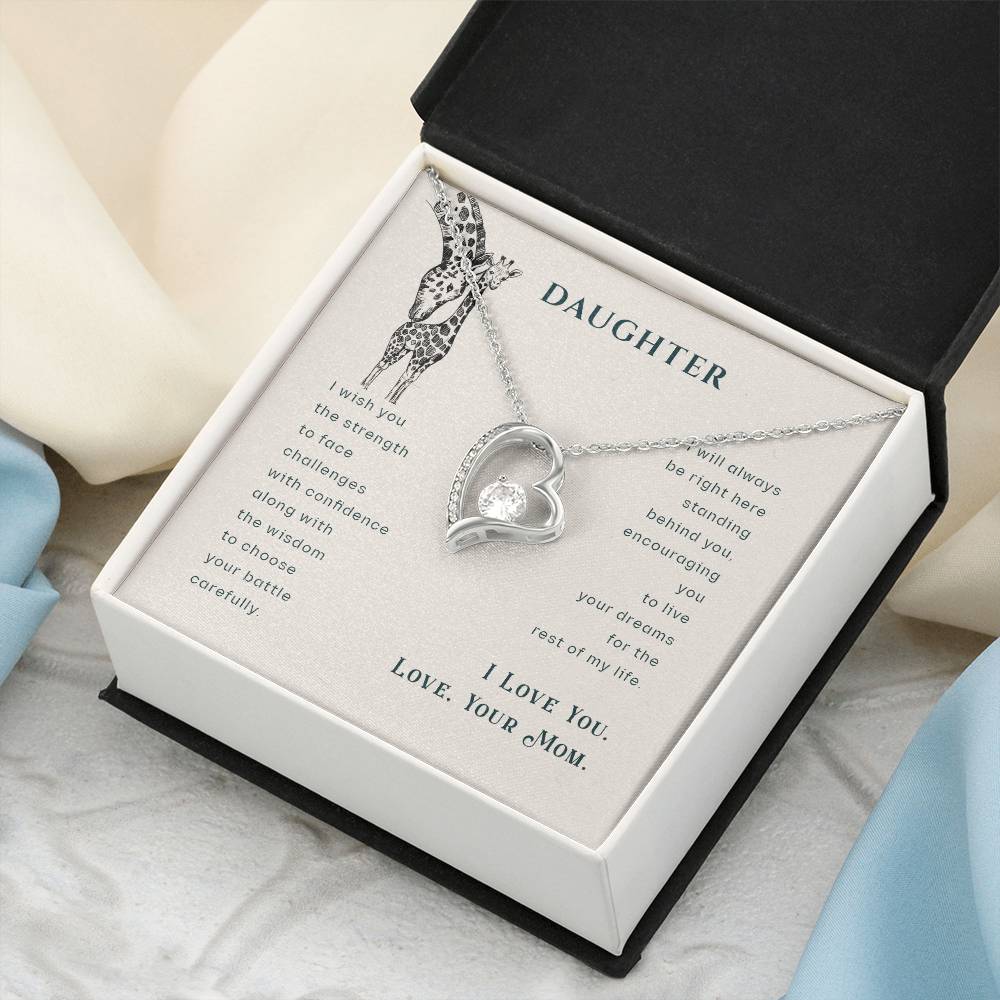 Daughter A Love Message From Mom Necklace Mother & Daughter Mom Gifts From Daughter Gift For Mom From Daughter Mother Forever Love Necklace