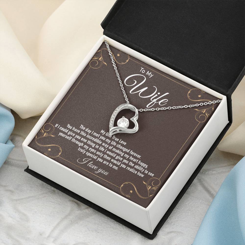 To My Wife My One True Love Forever Love Necklace
