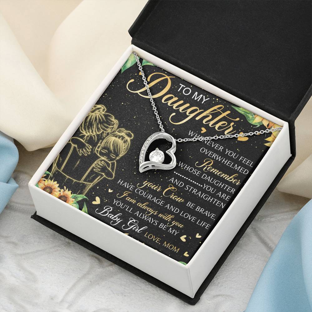 To My Daughter I Love You Mother's Day Daughter Necklace Mother Daughter Jewelry Gift Daughter Wedding Gift Forever Love Necklace