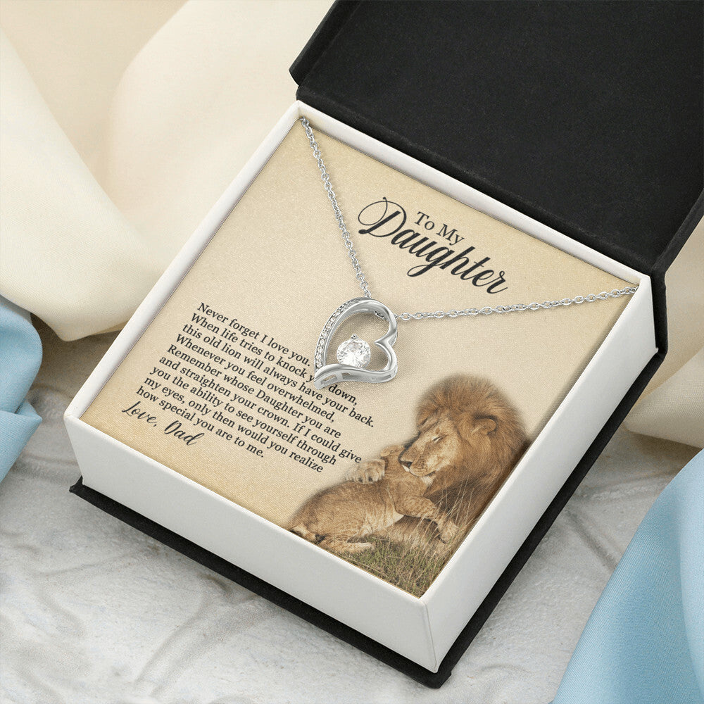 To My Dad Never Forget That I Love You Father's Day Father Daughter Necklace Father To Daughter Birthday Gift Gifts Forever Love Necklace
