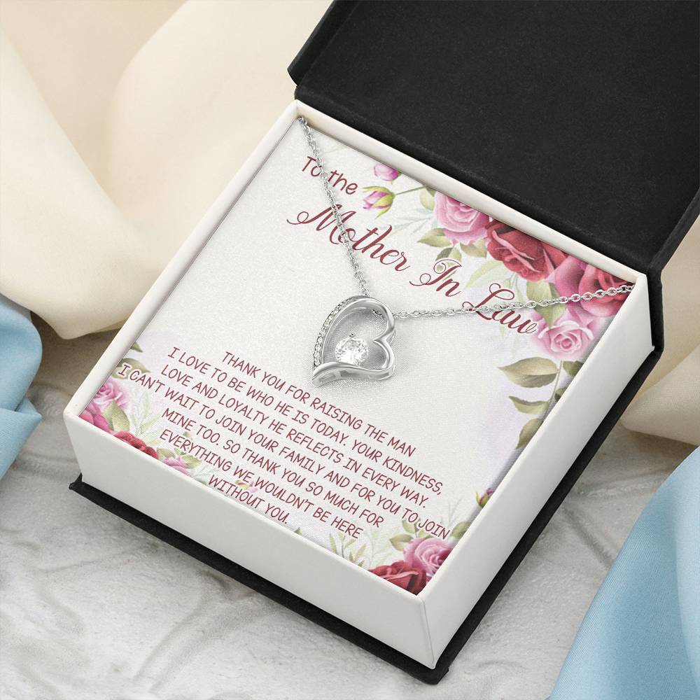 Mother In Law Necklace Mother Of The Groom Jewelry Box Gift Mother In Law Wedding Gift Mother In Law Forever Love Necklace Wedding Forever Love Necklace