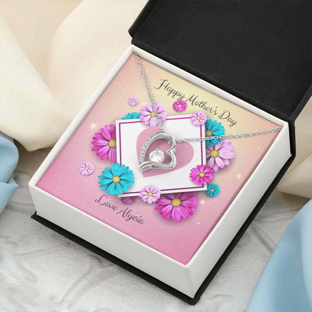Forever Love White Gold Or Yellow Gold Heart Pendant And Necklace Forever Love Necklace