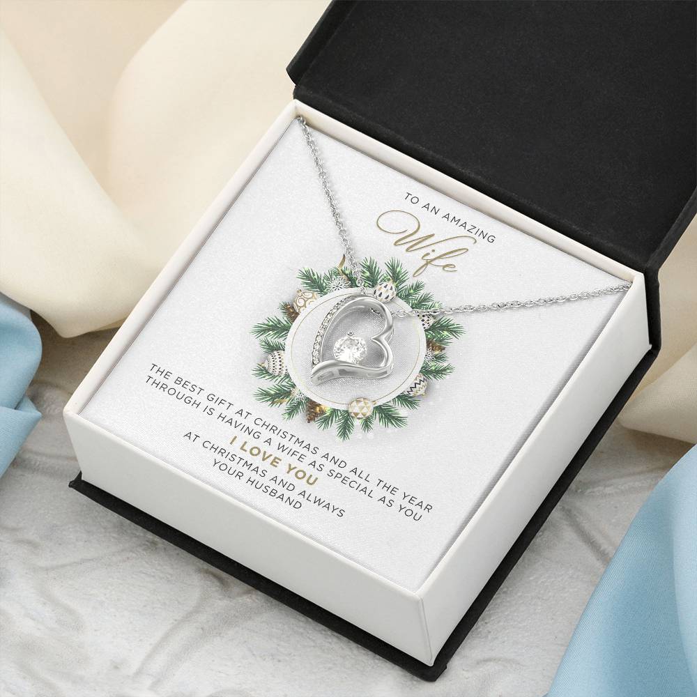 To An Amazing Wife – Love You At Christmas And Always – 1 Forever Love Necklace