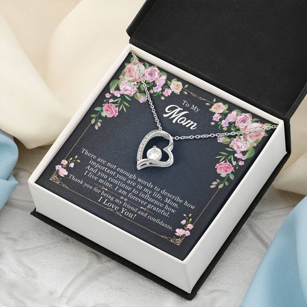 To My Mom - The Are Not Enough Words To Describe - Necklace Forever Love Necklace