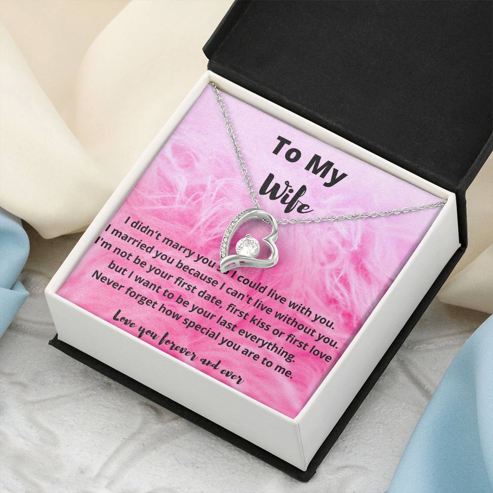 To My Wife Necklace Gift For Wife Love Necklace Romantic Gift Present For Wife Best Wife Wife Necklace Anniversary Gift For Wife Forever Love Necklace