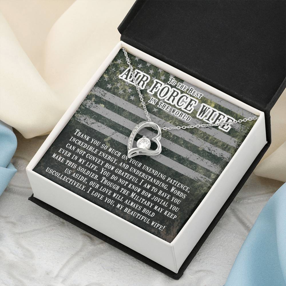 Best Air Force Wife Forever Love Necklace