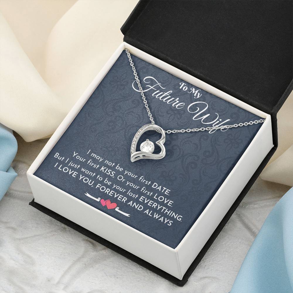 To My Future Wife Necklace Engagement Gift For Future Wife Sentimental Gift For Bride From Groom Birthday Gift For Fiancee Fiance Forever Love Necklace