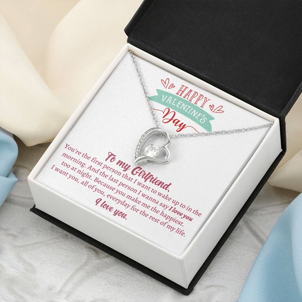 Valentine's Gift For Girlfriend You Make Me The Happiest. 1 Forever Love Necklace