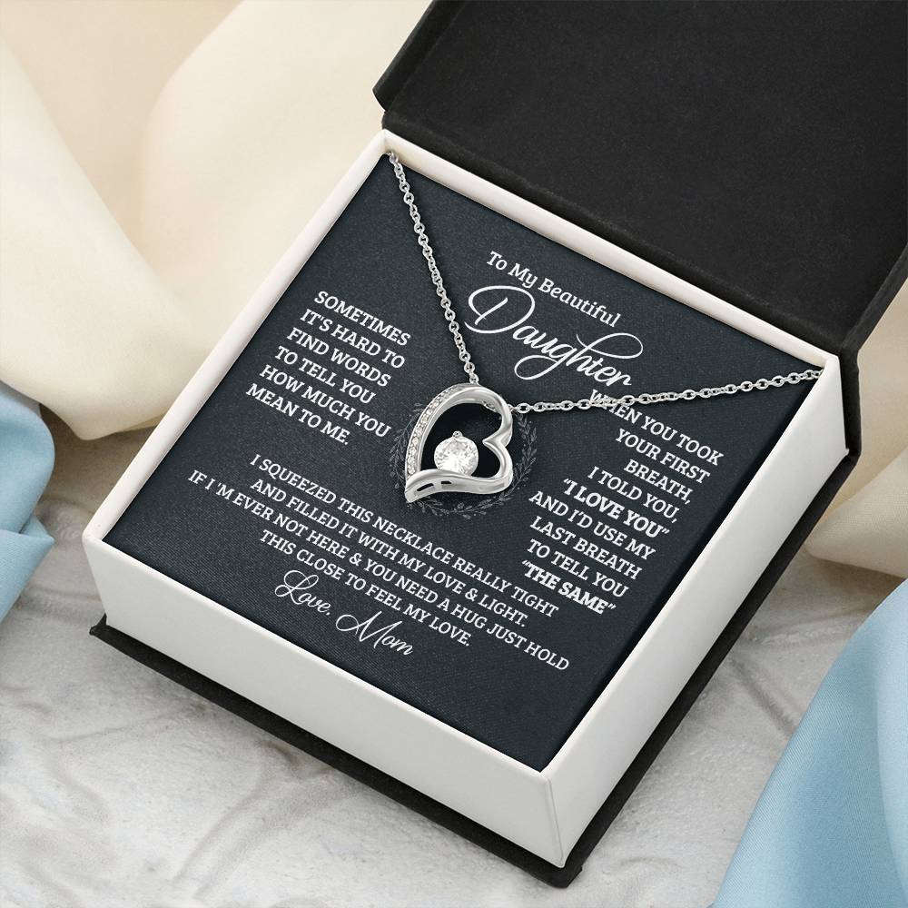 Gift For Daughter From Mom Someday When Pages Of My Life Ends Daughter Forever Love Necklace