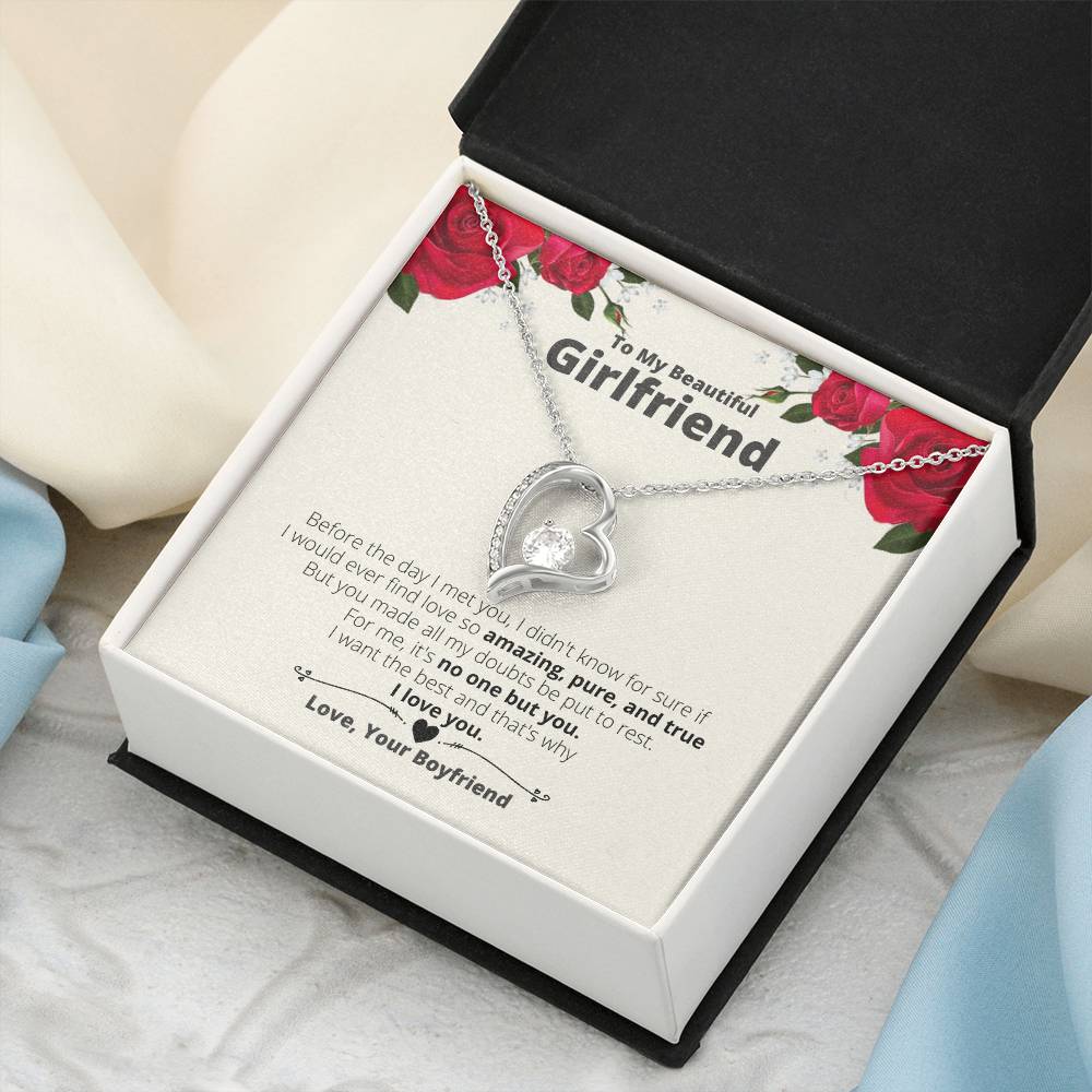 To My Girlfriend - No One But You - Forever Love Necklace Forever Love Necklace