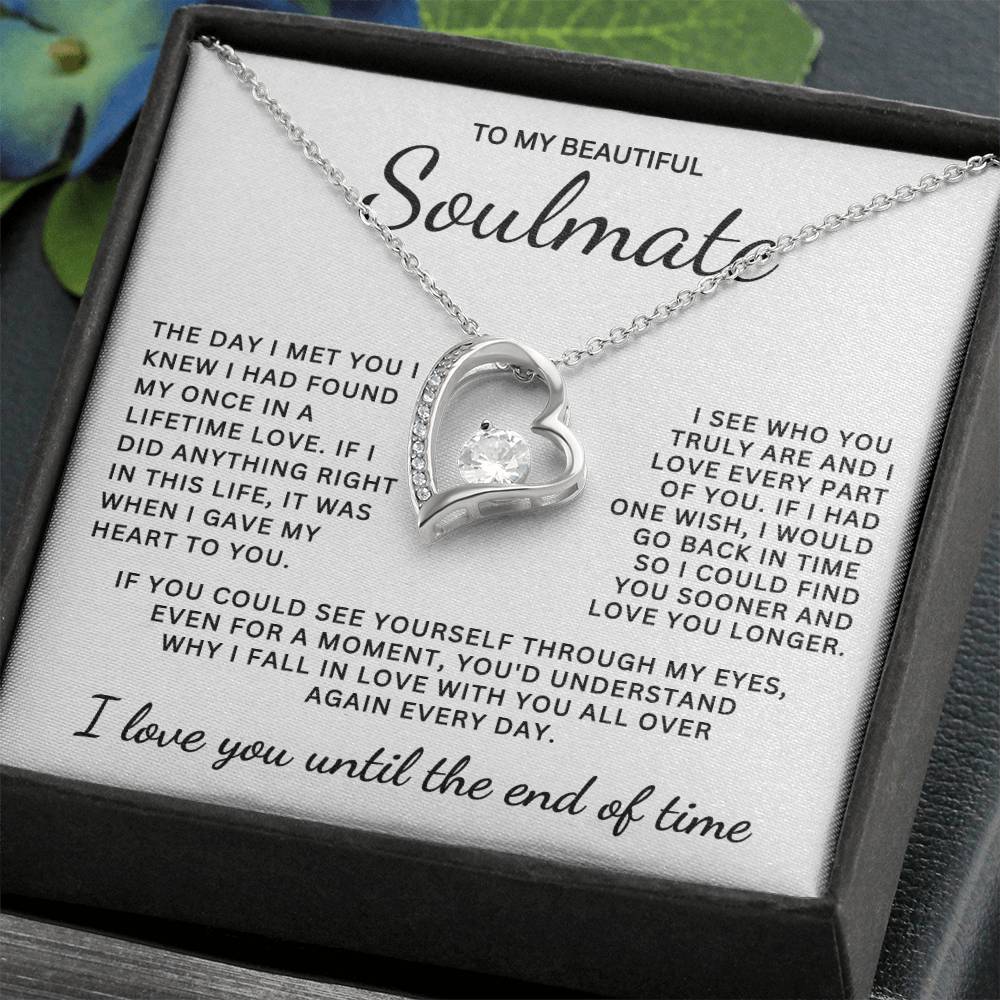 Gift For Soulmate Once In A Lifetime Love Forever Love Necklace Forever Love Necklace
