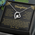 To My Daughter - Love Dad - Beautiful Set Forever Love Necklace