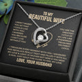 Beautiful Wife Heart Necklace  Love Husband Forever Love Necklace