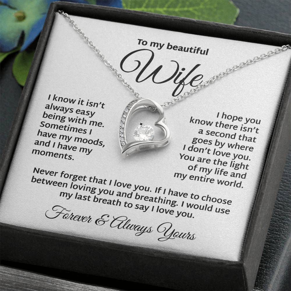 The Light Of My Life  To My Wife Necklace Forever Love Necklace