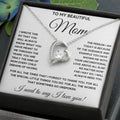 To My Mom Dreams Forever Love Necklace Gift Set Forever Love Necklace