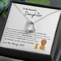 To My Beautiful Daughter Necklace, Daughter Gift From Dad, Father Daughter Gift, Christmas Gift, Unique Daughter Birthday Graduation Gift Forever Love Necklace