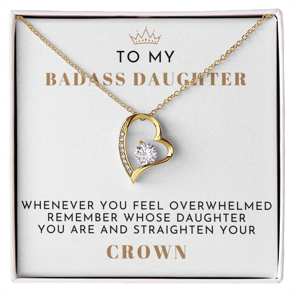 Badass Daughter Necklace Forever Love Necklace