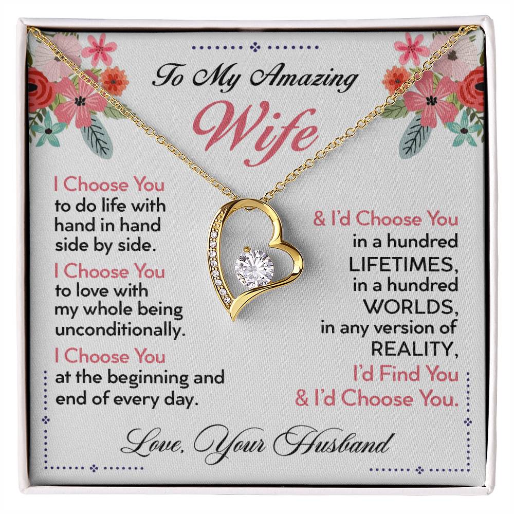 To My Wife  I Choose You  Forever Love Necklace Forever Love Necklace